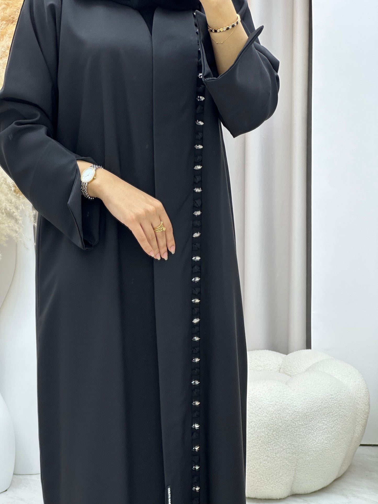 C 0539 Black Work Abaya