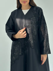 C 1685 Black Crystal Lace Abaya