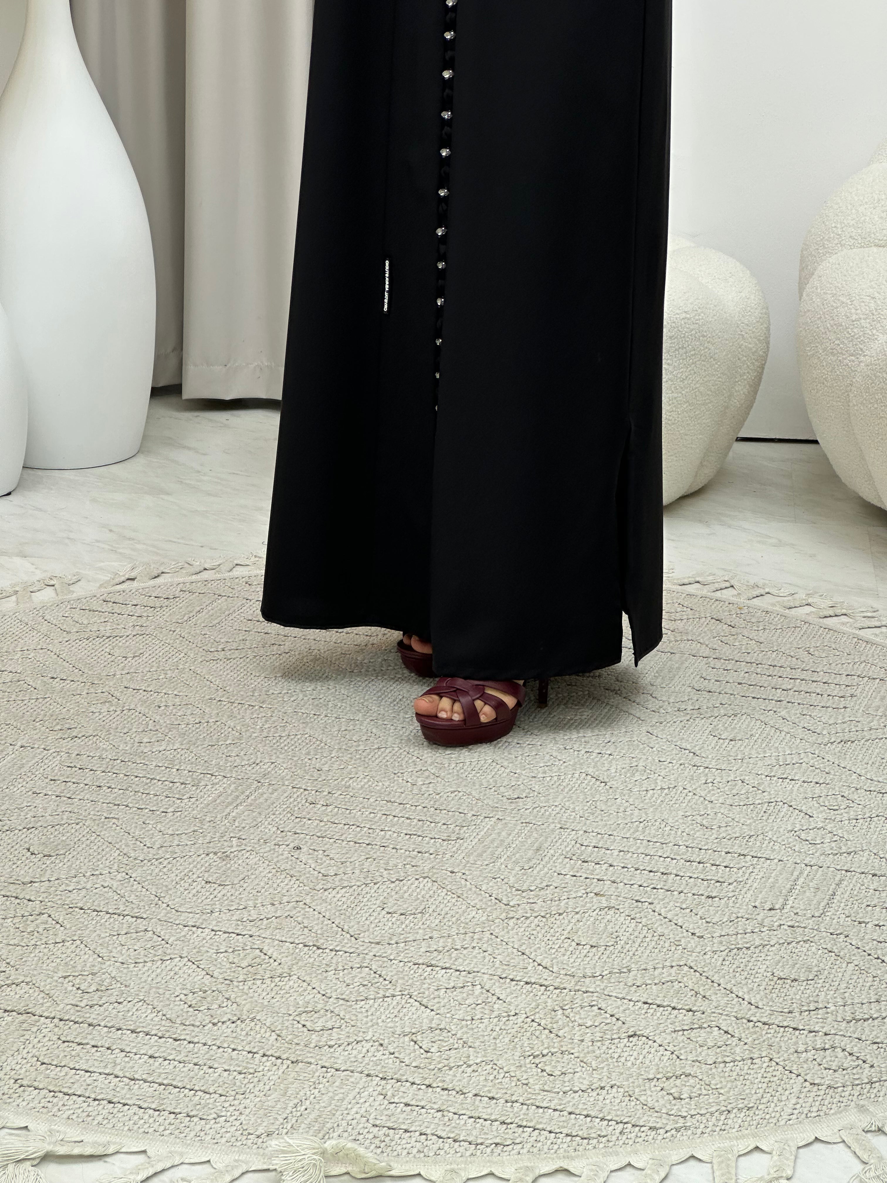 C RTW 0539 Black Work Abaya