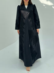 C 1686 Black Beaded Abaya