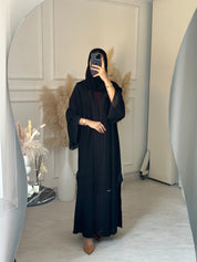 C 1033 Black Lace Abaya