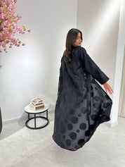 C 1035 Black Beaded Abaya