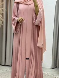 عباية وردية سادة مطوية - XS / 49