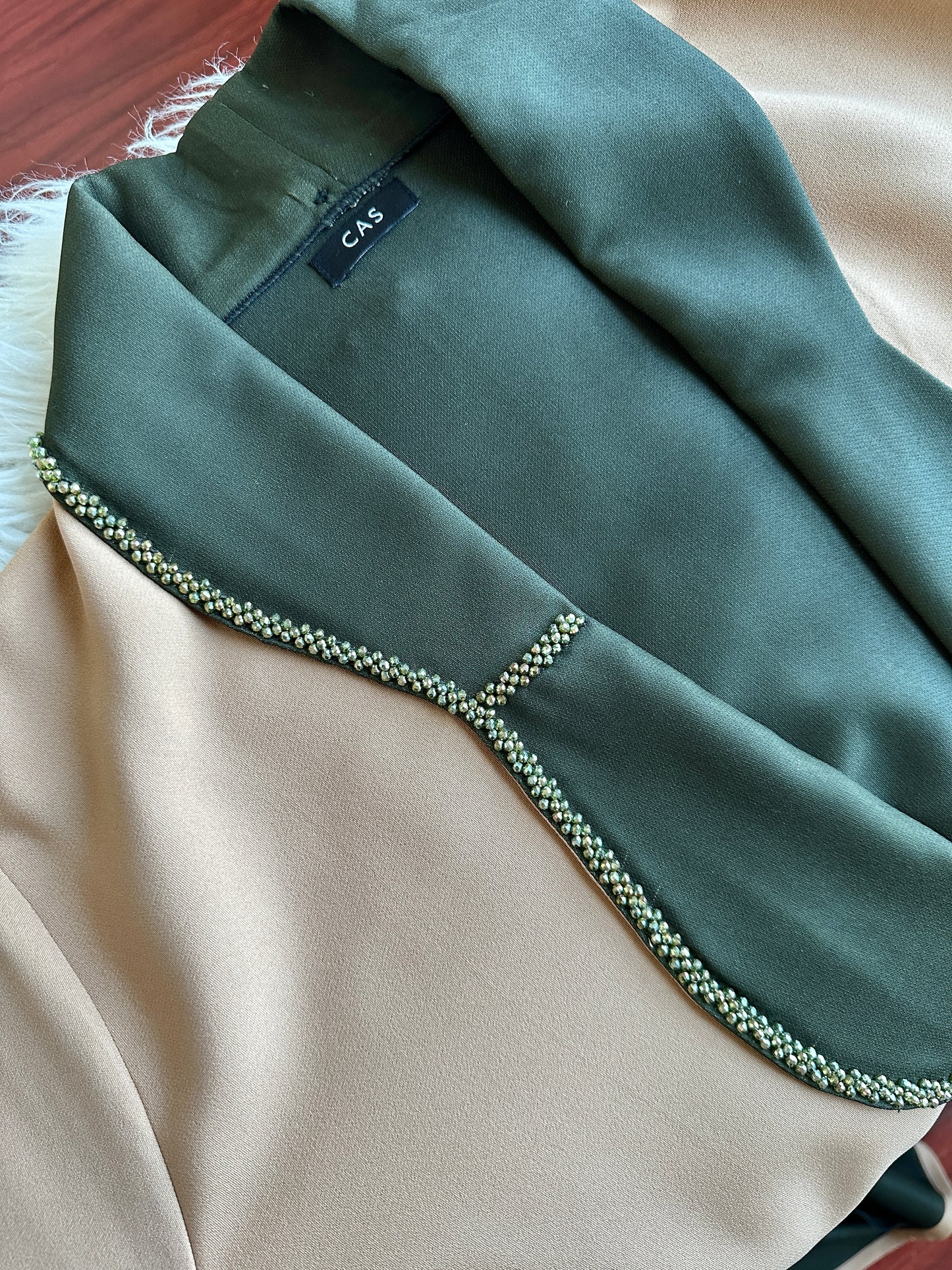 C-Green Beige Evening Abaya 42