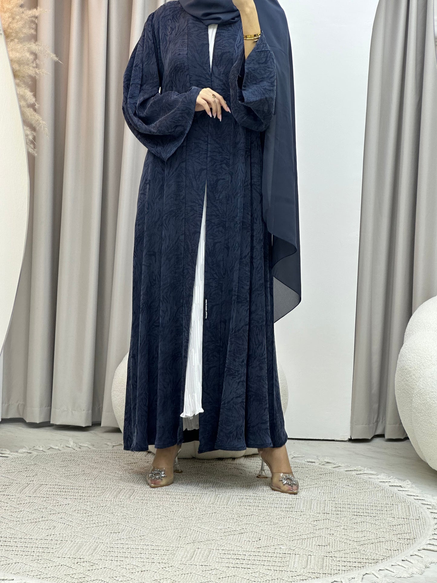 C Blue Matte Premium Abaya