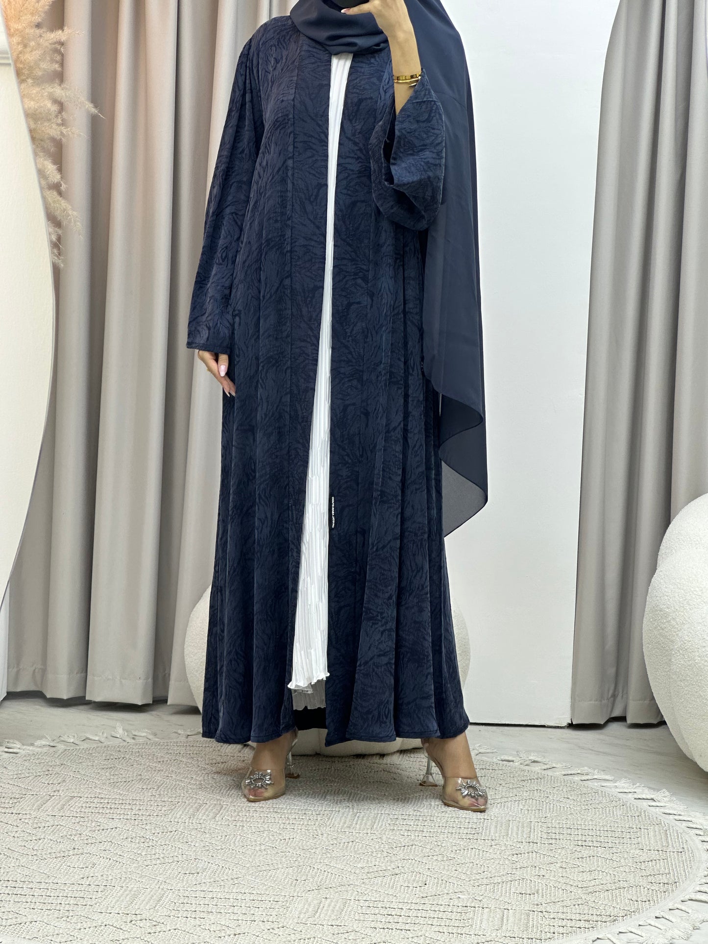 C Blue Matte Premium Abaya