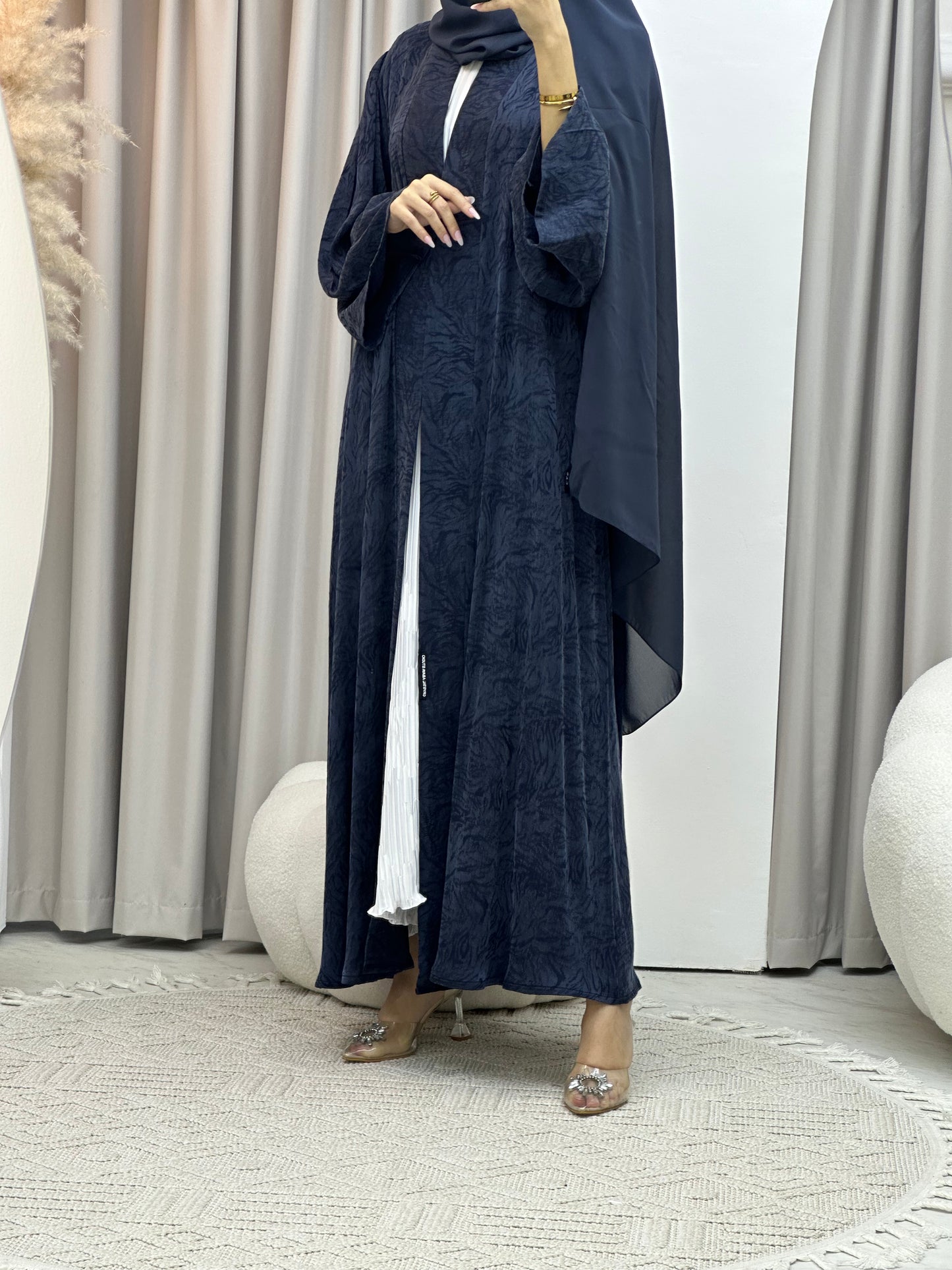 C Blue Matte Premium Abaya