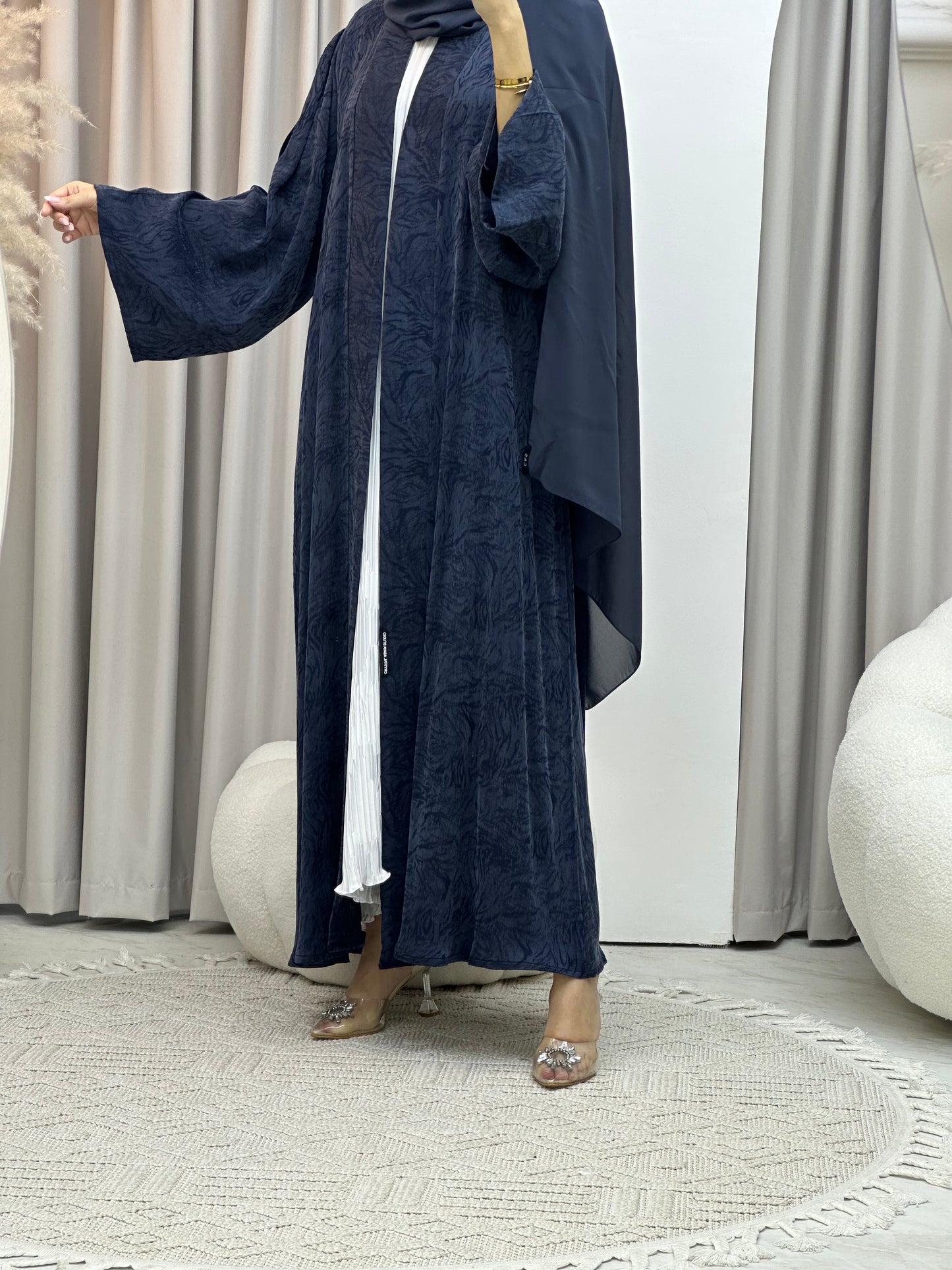 C Blue Matte Premium Abaya