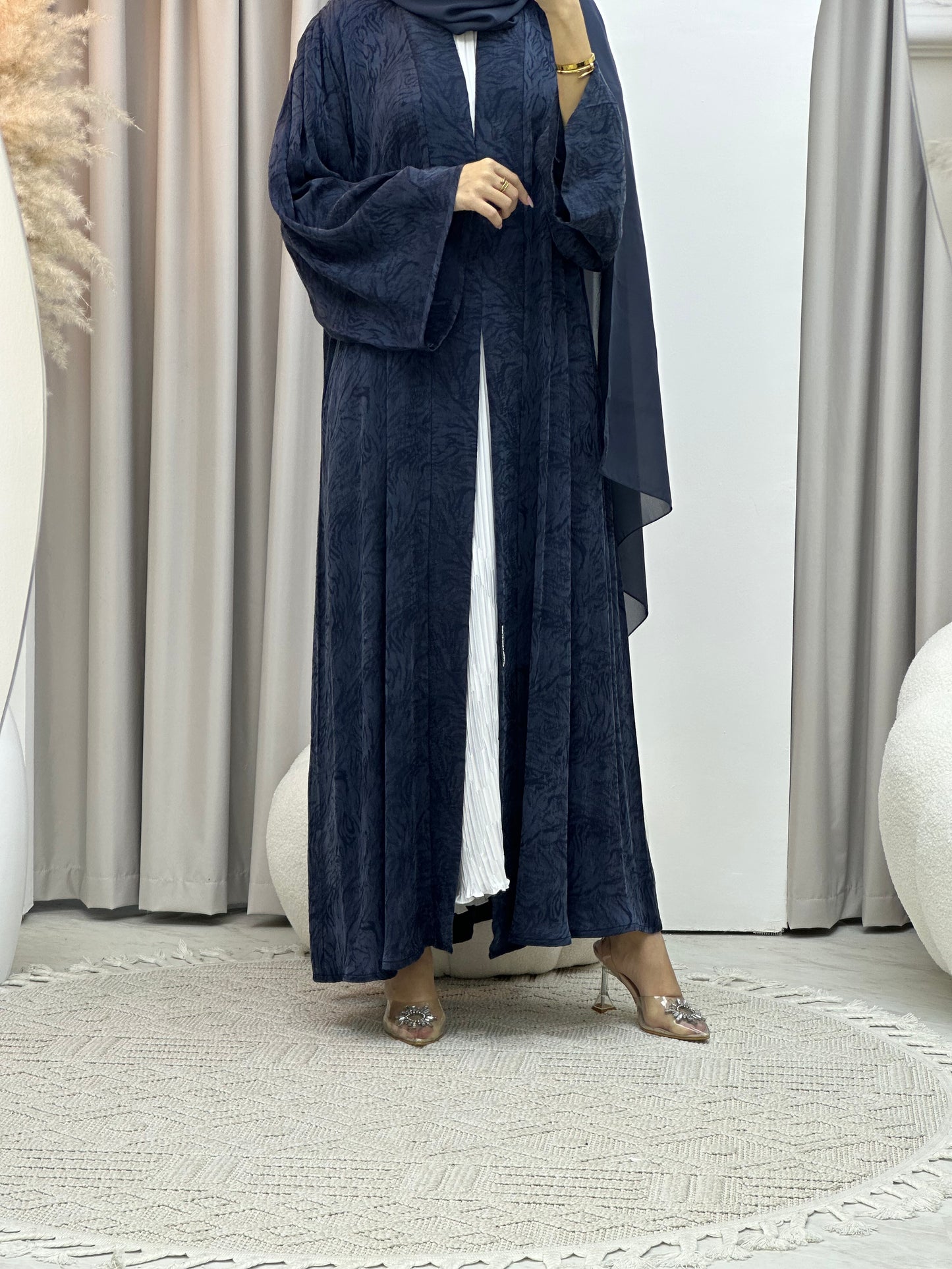 C Blue Matte Premium Abaya