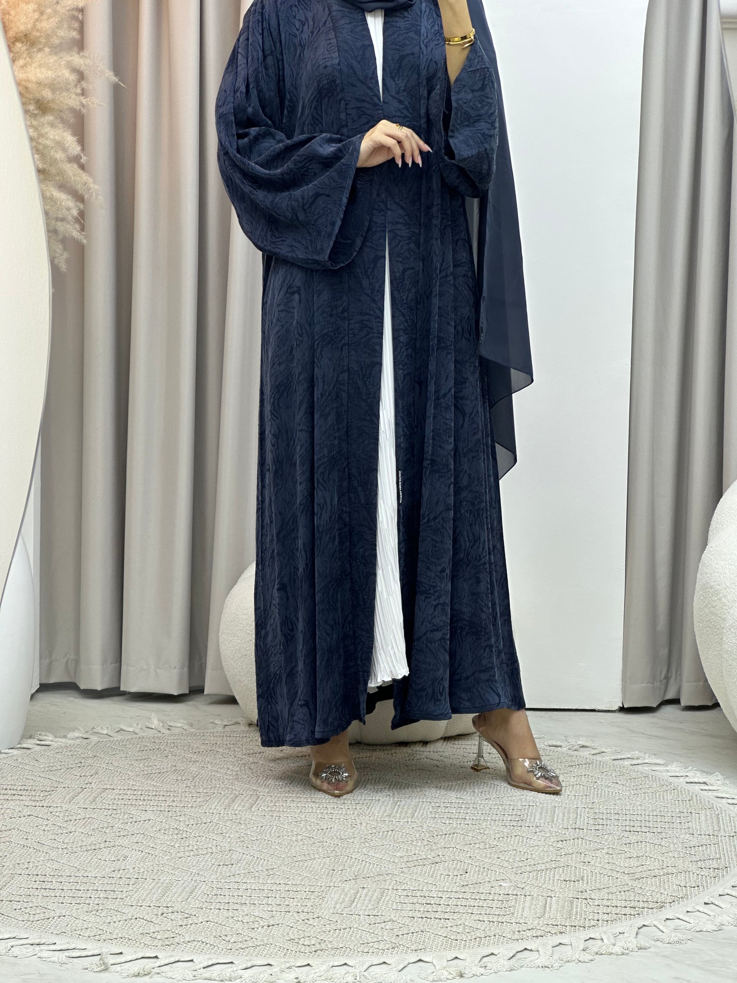 C Blue Matte Premium Abaya