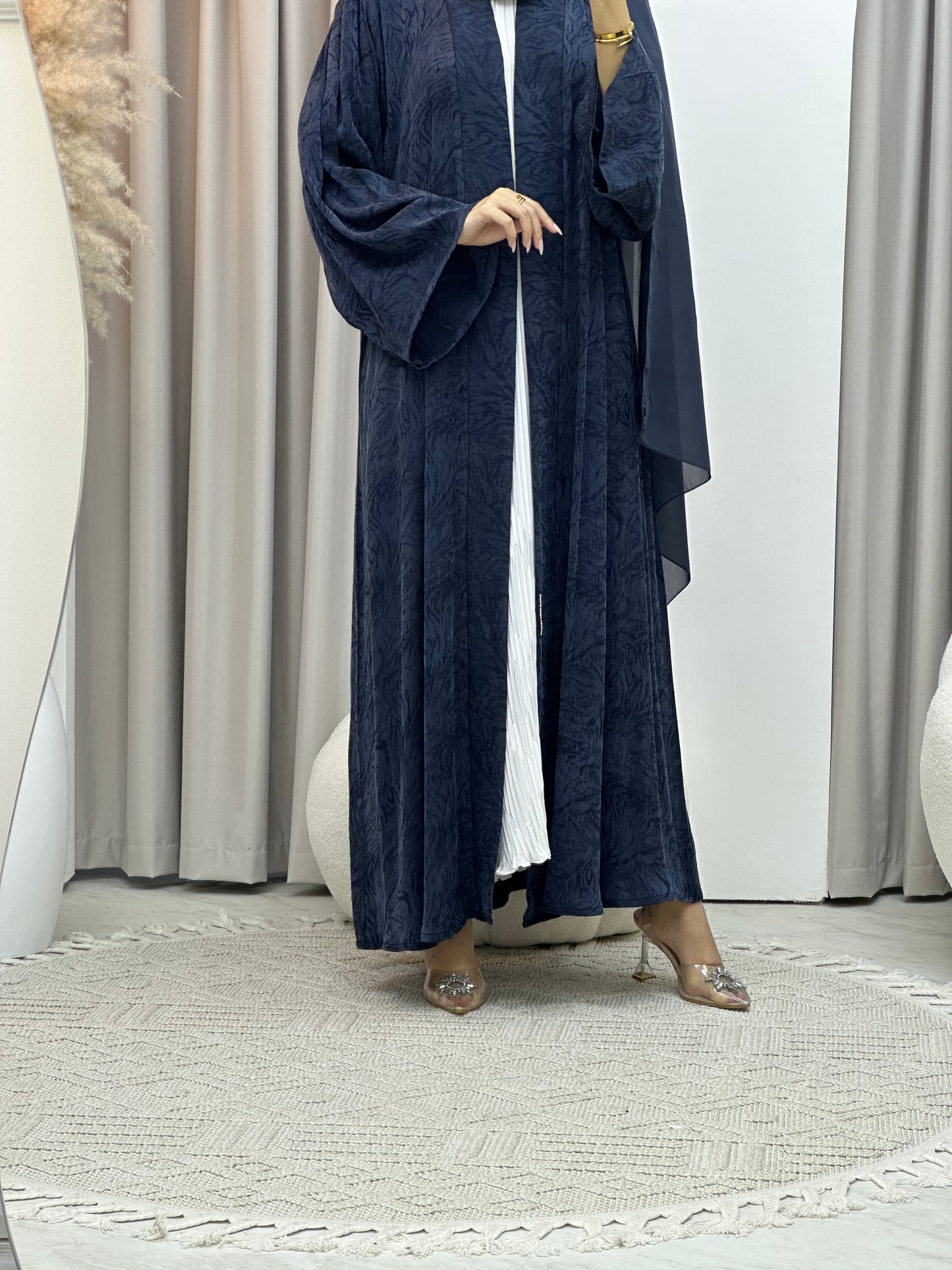 C Blue Matte Premium Abaya