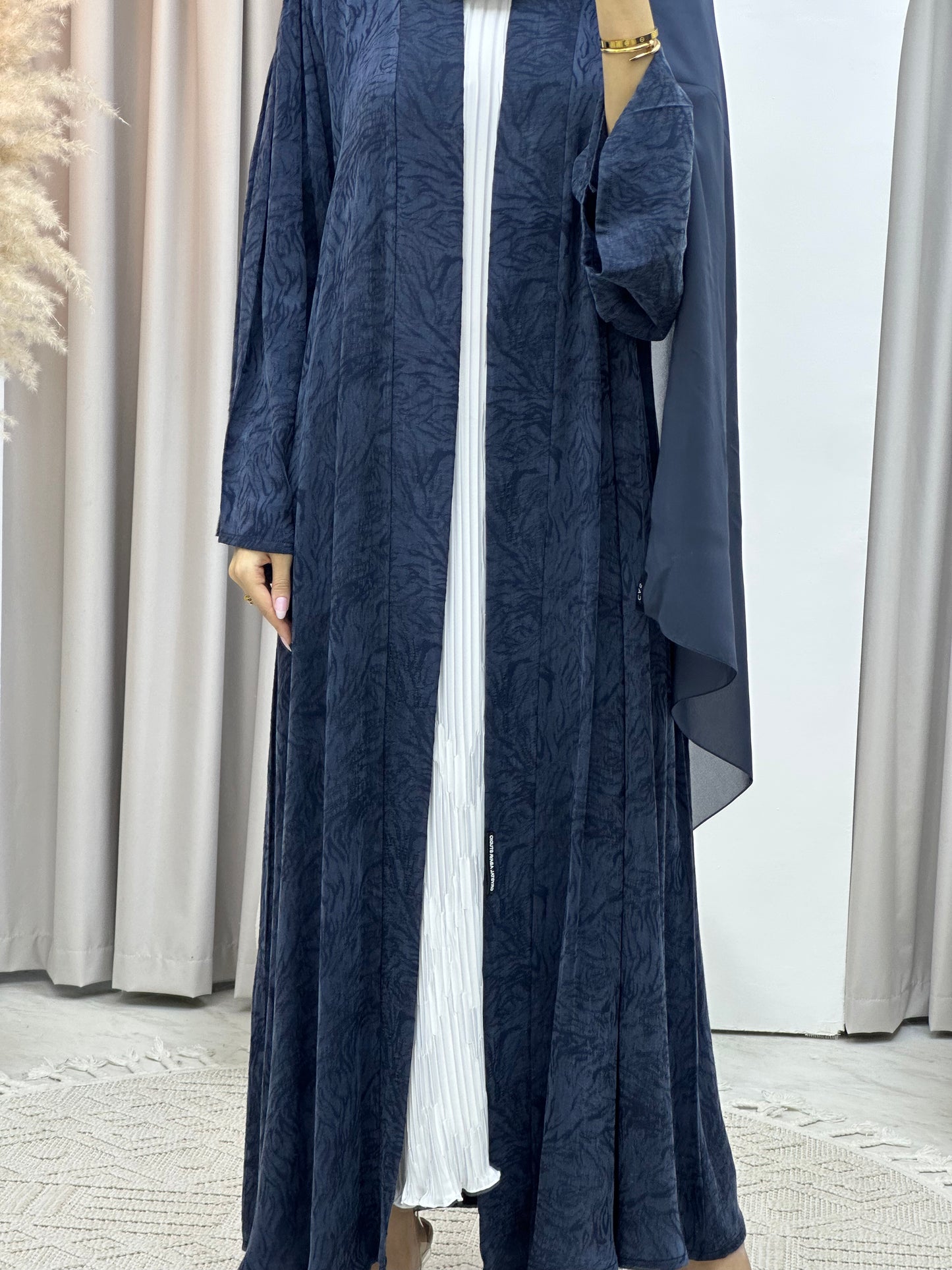 C Blue Matte Premium Abaya