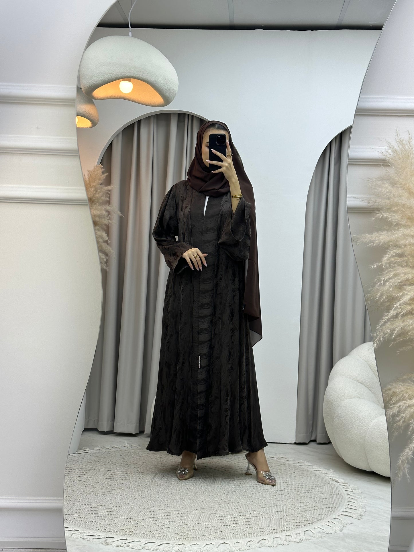 C RTW Brown Shimmer Premium Abaya