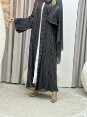 C RTW Grey Shimmer Premium Abaya
