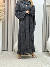 C RTW Grey Shimmer Premium Abaya