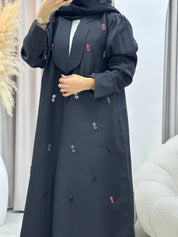 C 0523 Black Emirati National Day Abaya