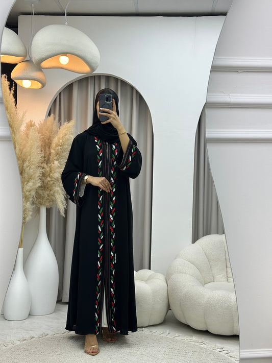 C 0524 Black Emirati National Day Abaya