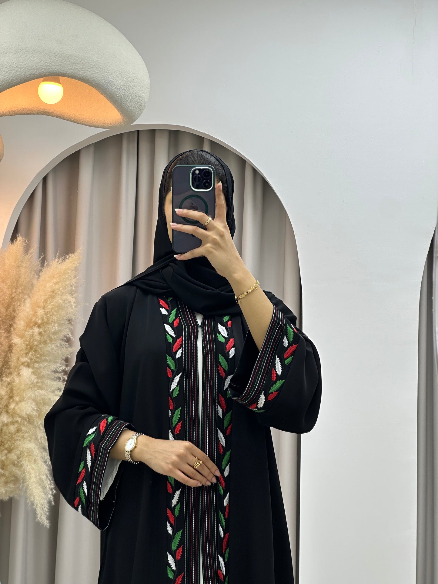 C 0524 Black Emirati National Day Abaya