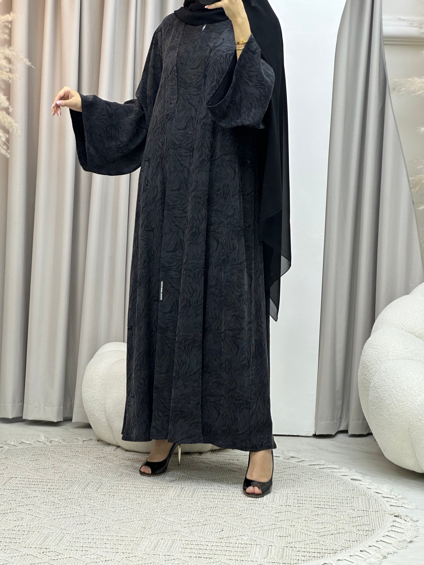 C Black Matte Premium Abaya