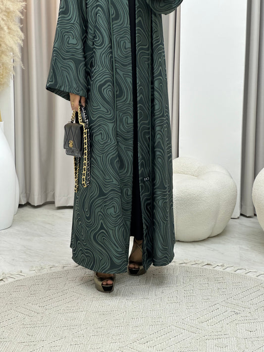 C 0291-04 Olive Marble Abaya