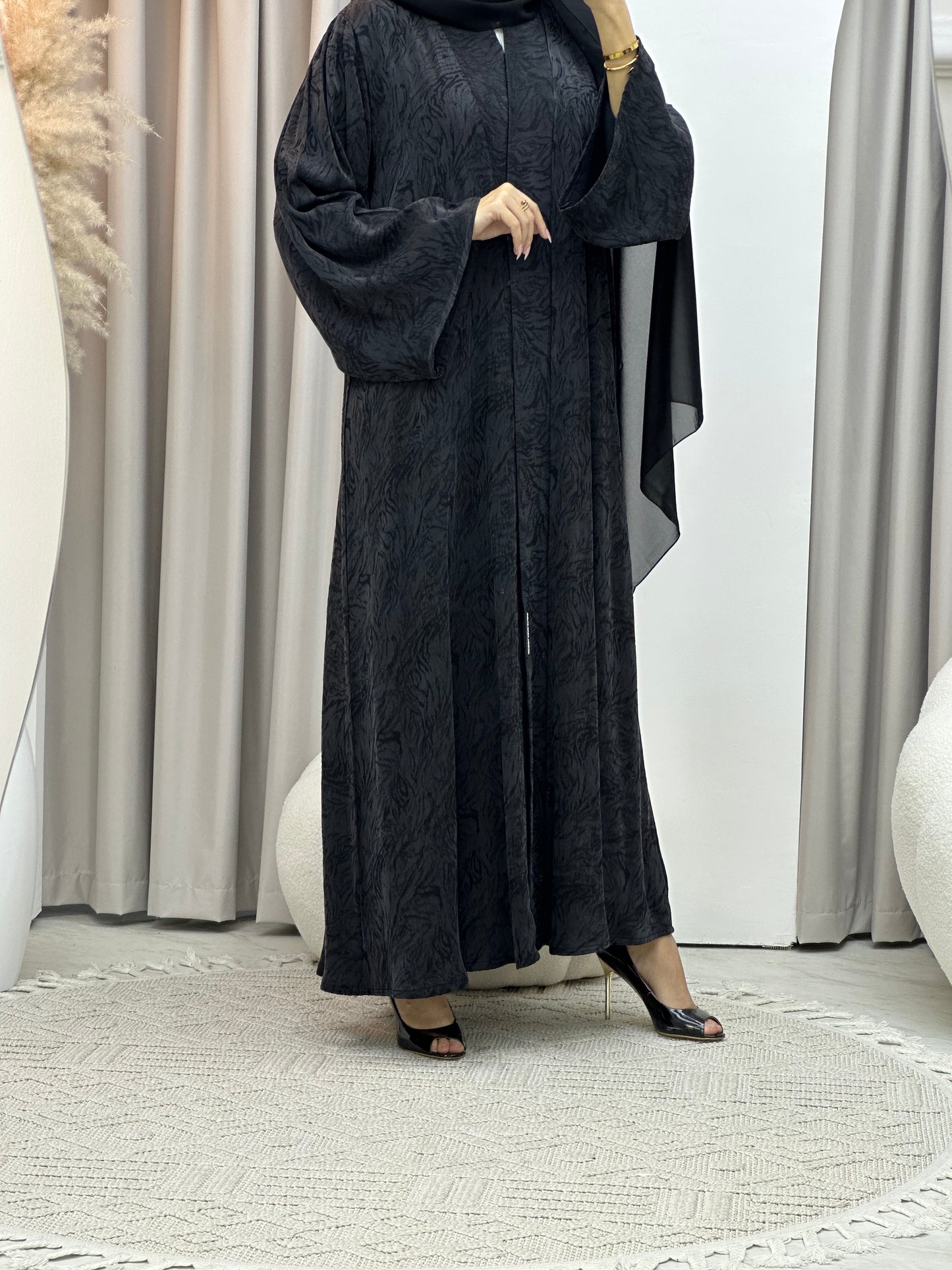 C Black Matte Premium Abaya