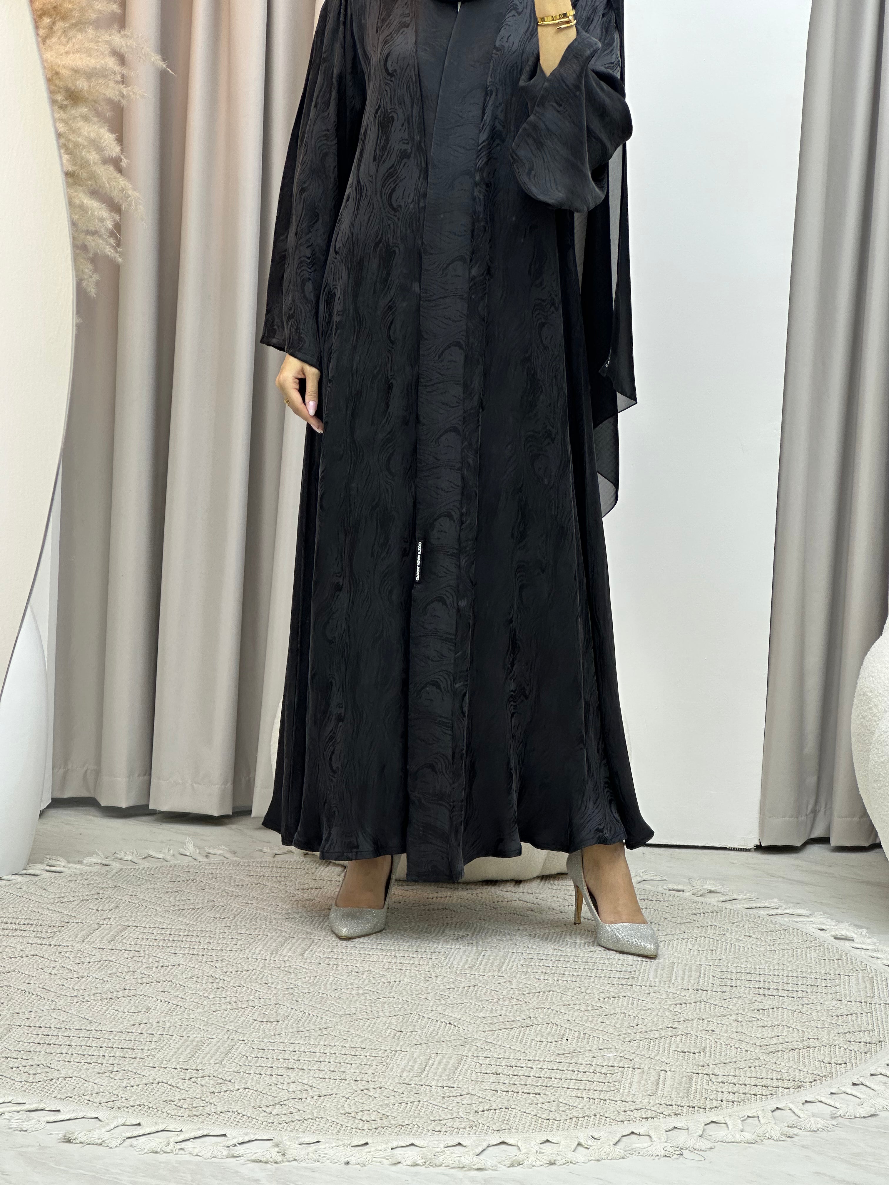 C RTW Black Shimmer Premium Abaya