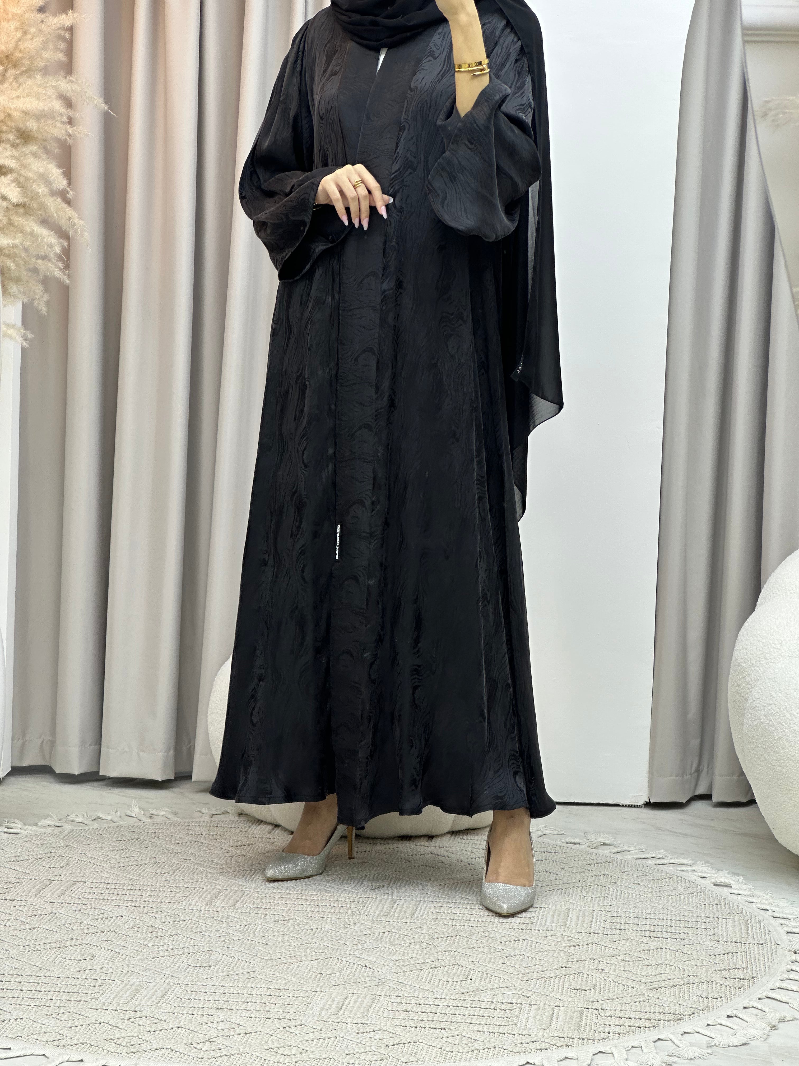 C RTW Black Shimmer Premium Abaya