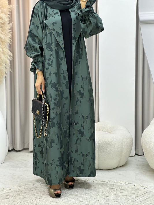 C 0292-04 Olive Army Coat Abaya