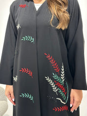 C 1510 Emirati Beaded Abaya - UAE National Day Special