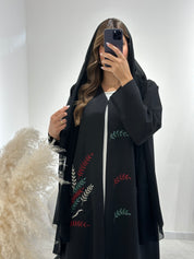 C 1510 Emirati Beaded Abaya - UAE National Day Special