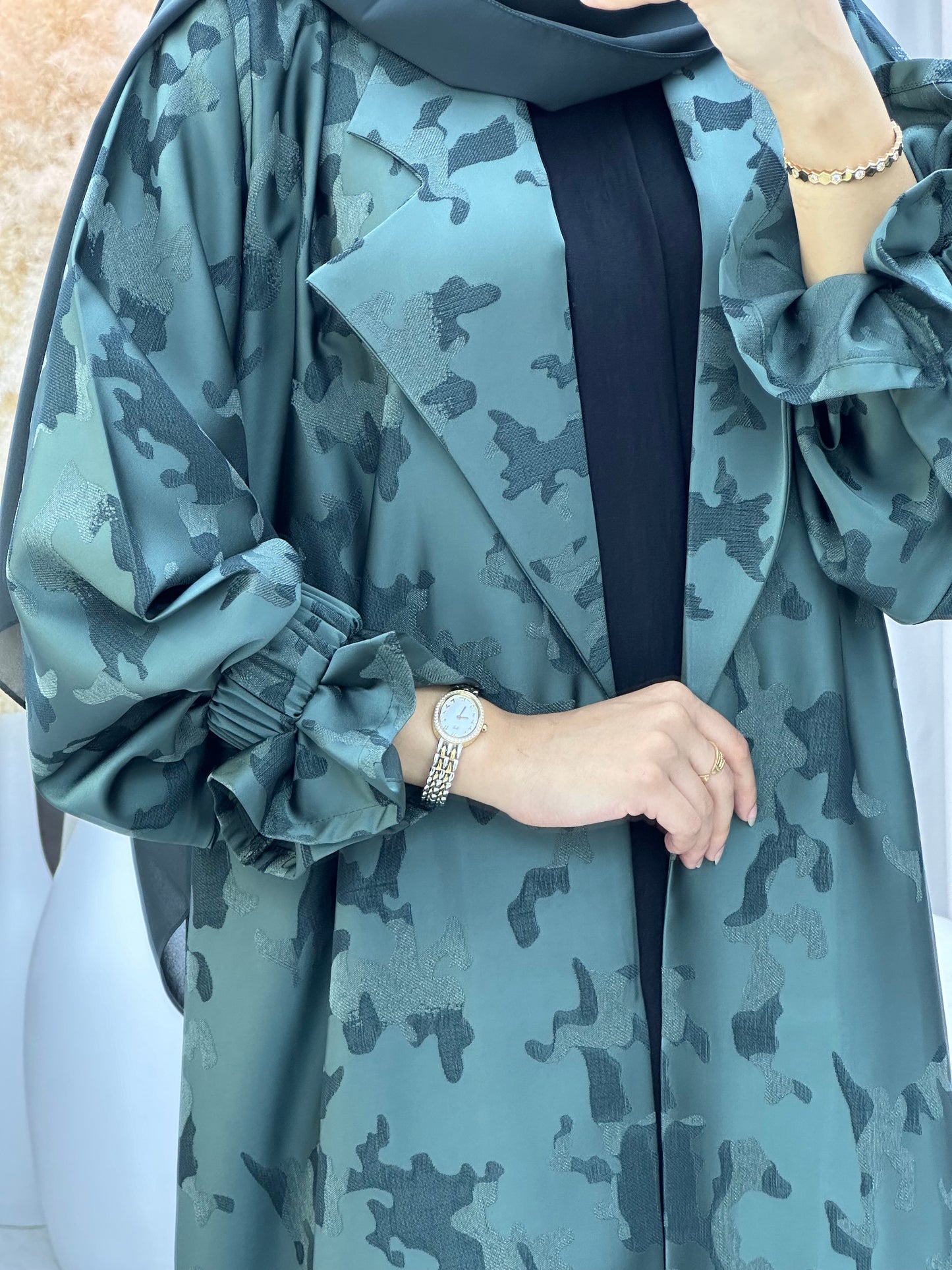 C 0292-04 Olive Army Coat Abaya