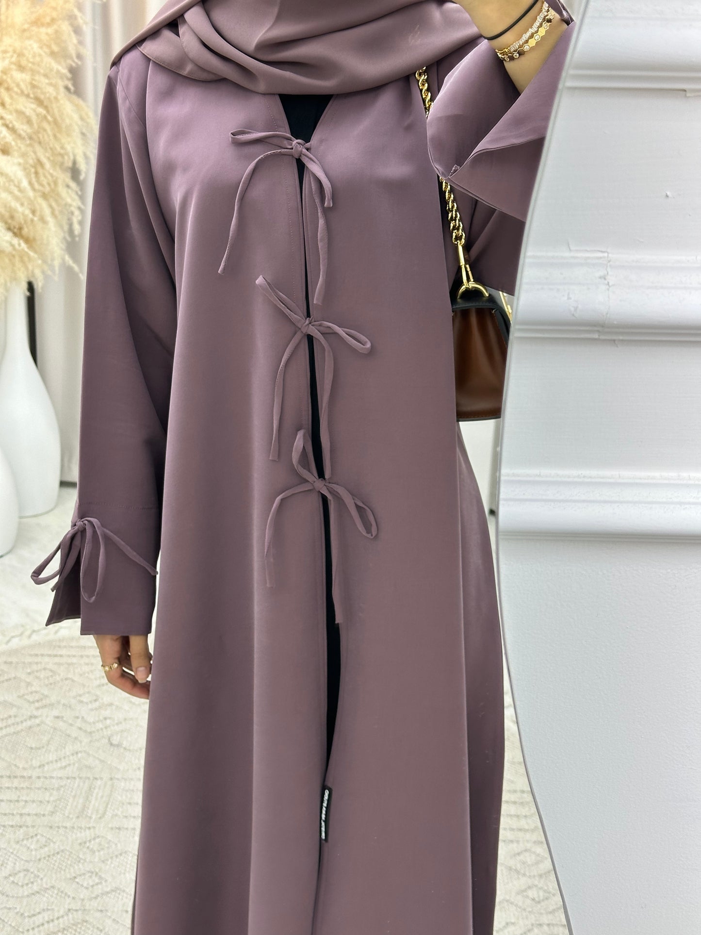 C 0117-03 Purple Bow Abaya