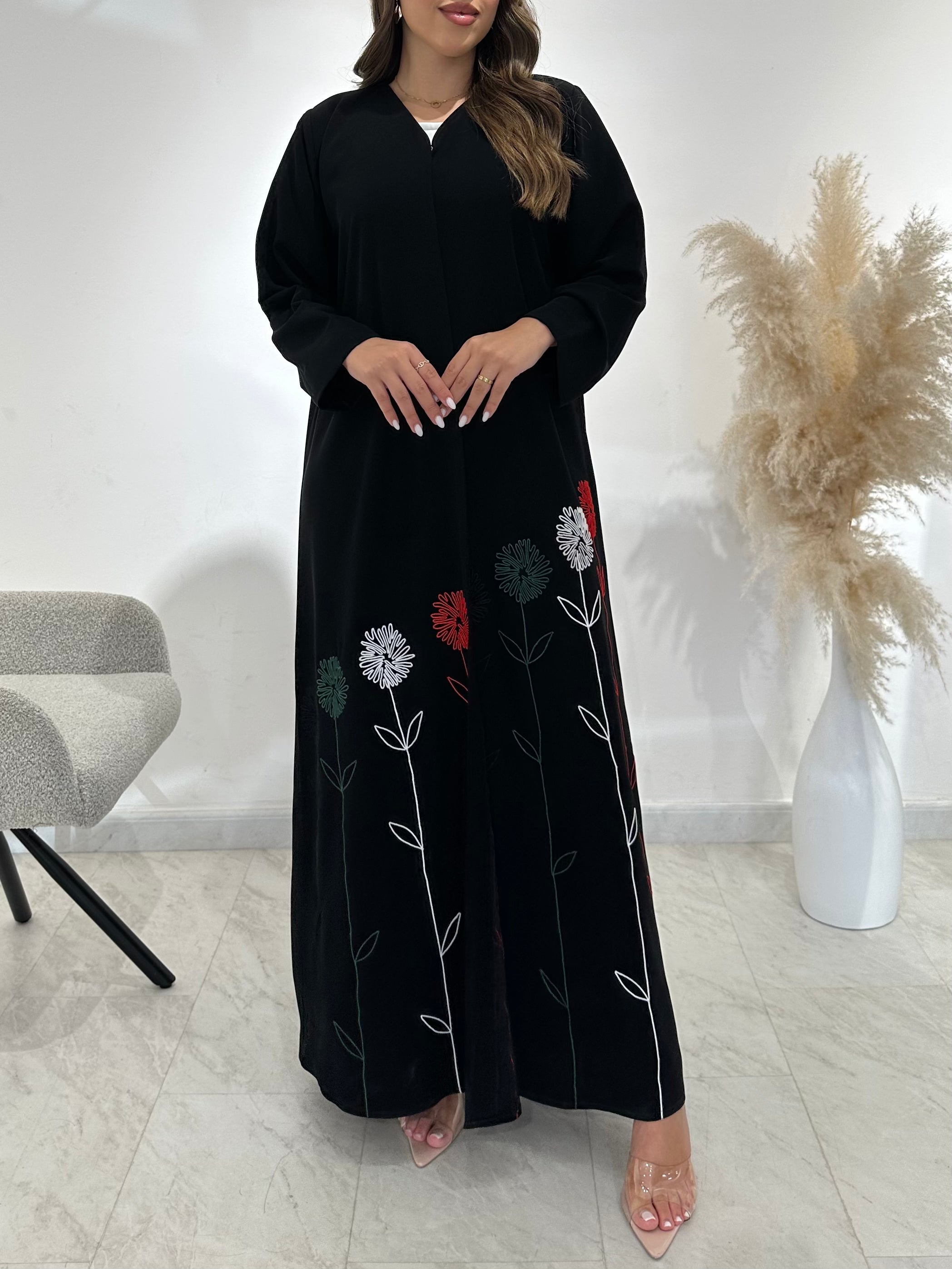 C 1512 Emirati Embroidered Abaya – UAE National Day Exclusive Design