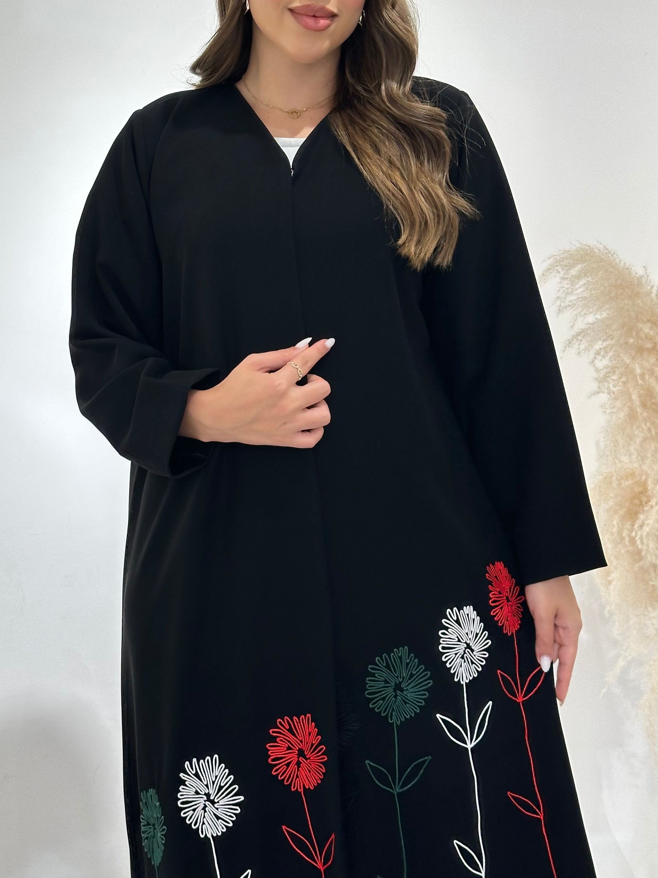C 1512 Emirati Embroidered Abaya – UAE National Day Exclusive Design