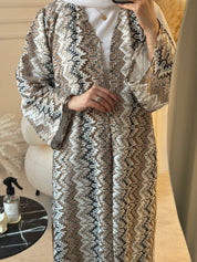 C 1225 Taupe Wave Abaya