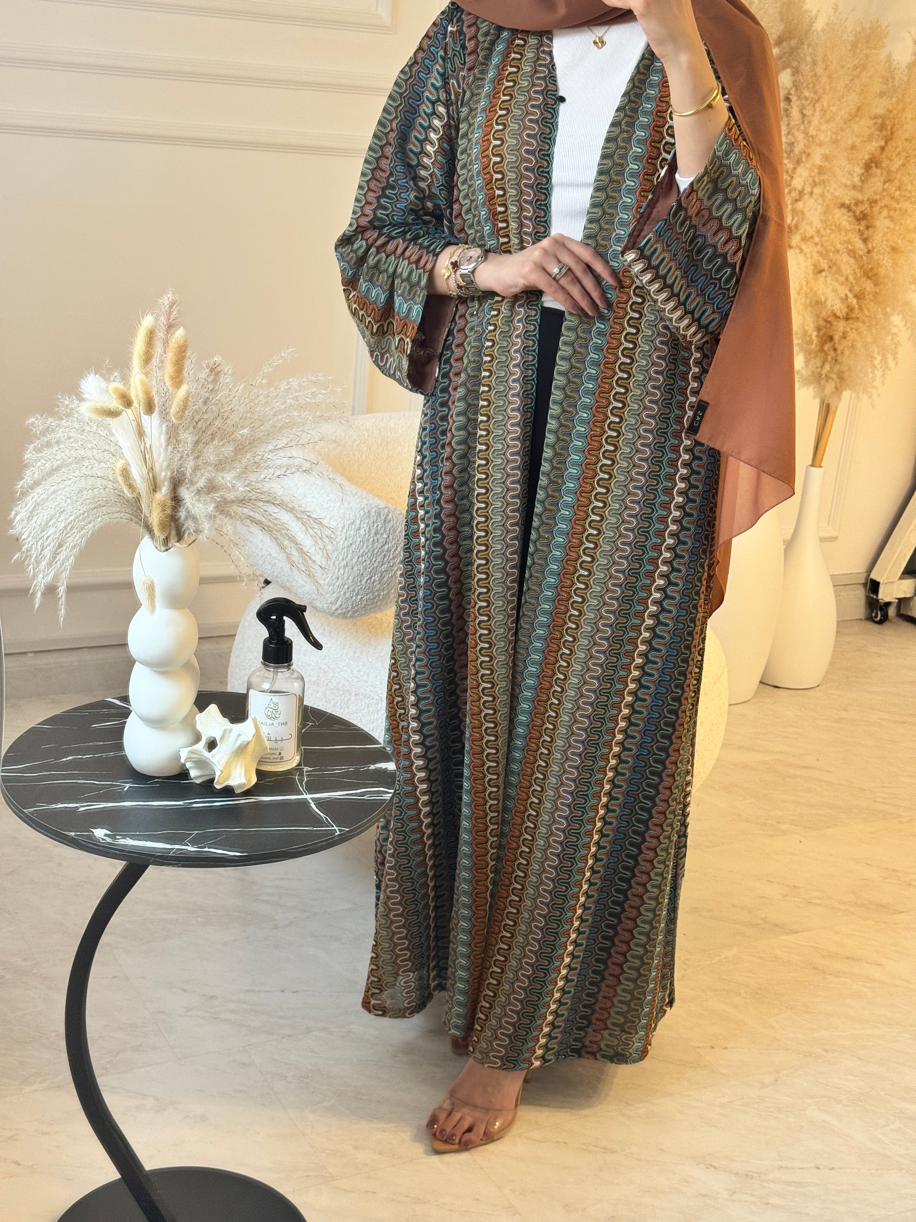 C 1223 Clay Wave Abaya