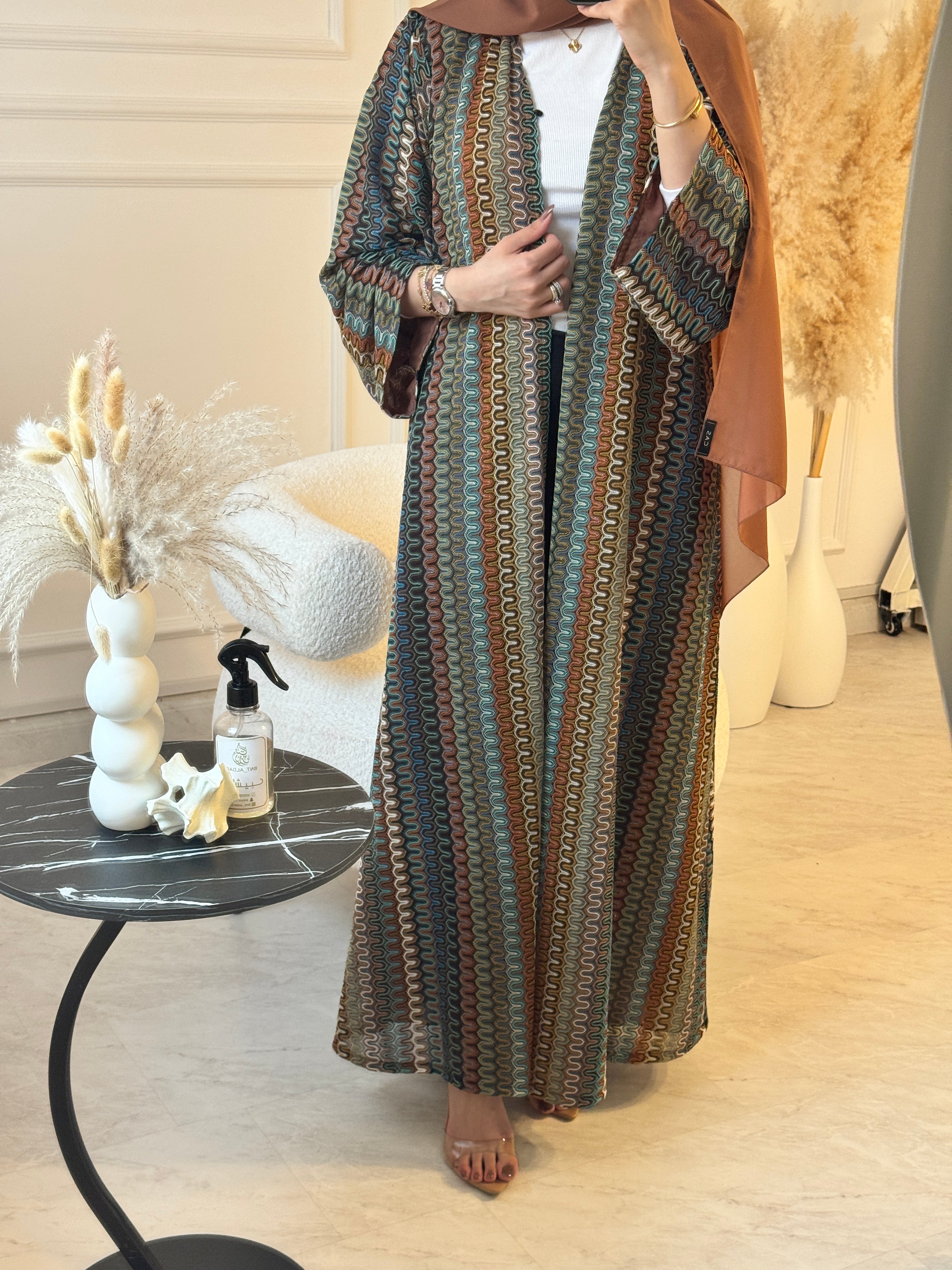 C 1223 Clay Wave Abaya