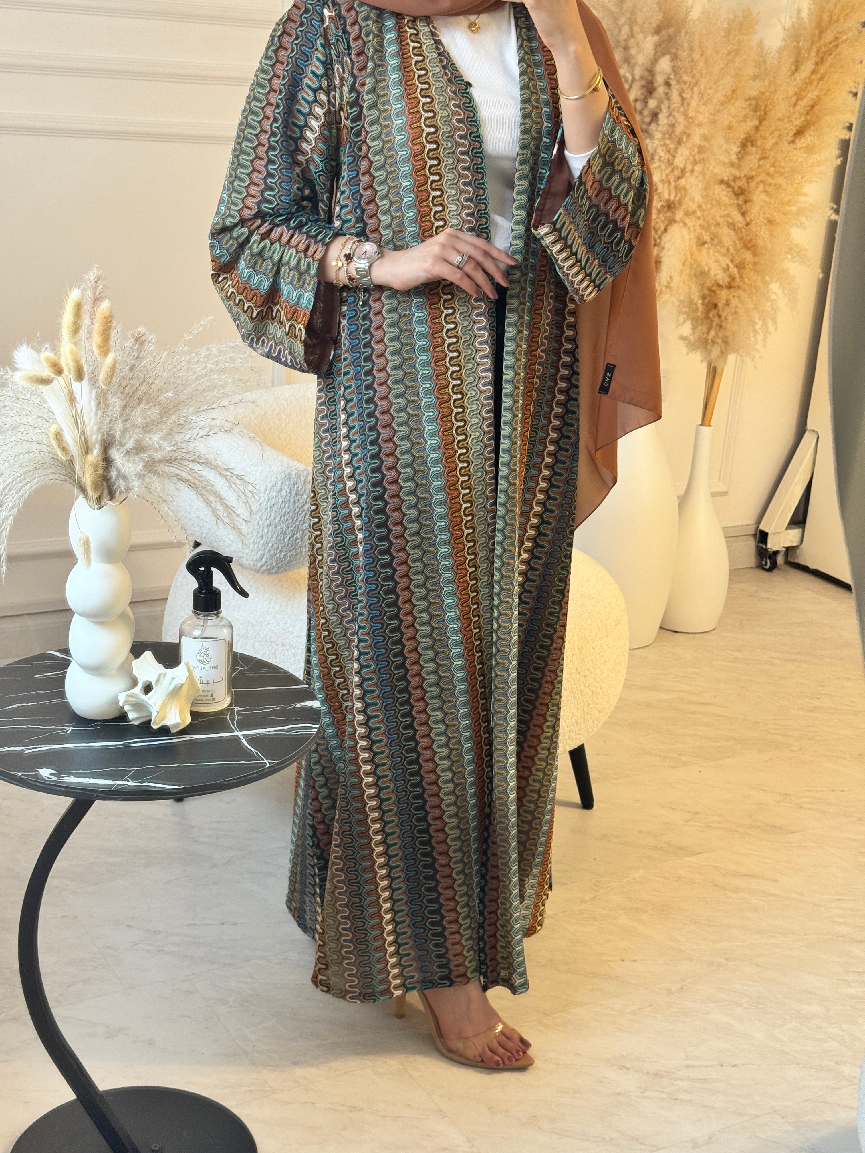 C 1223 Clay Wave Abaya