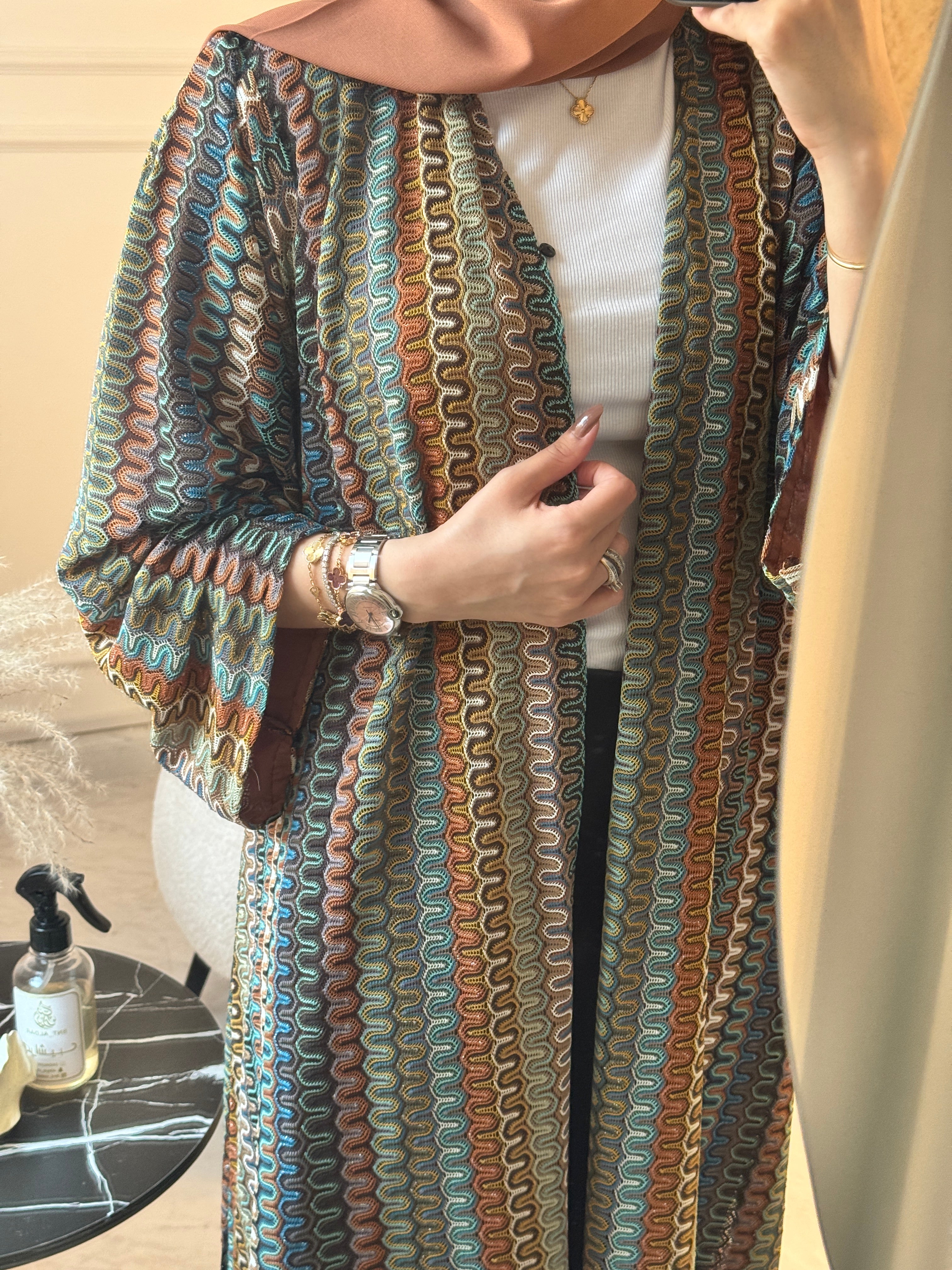 C 1223 Clay Wave Abaya