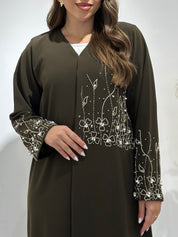 C 1502 Seaweed Beaded Embroidered Abaya