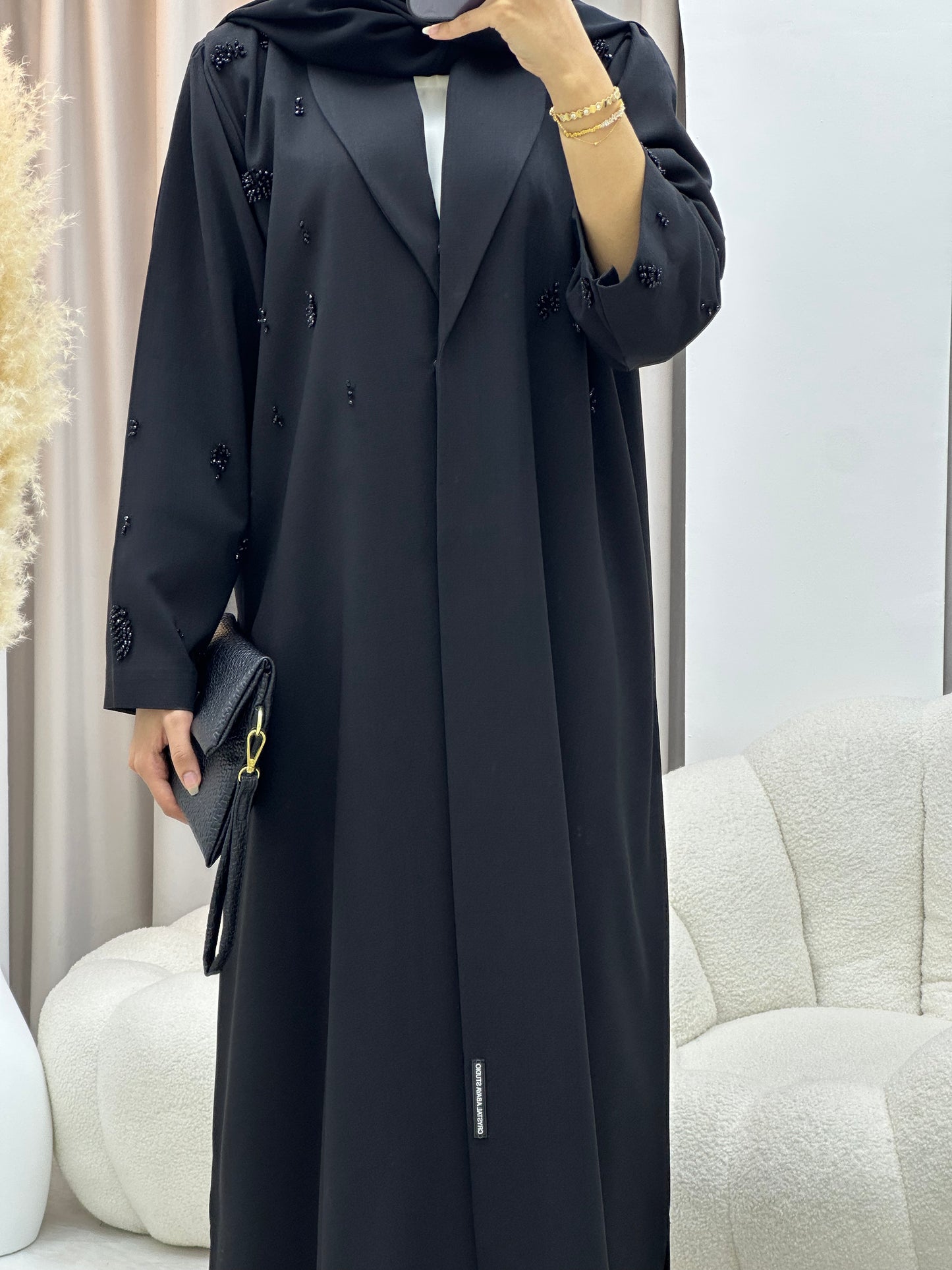 C 0554 Black Work Abaya