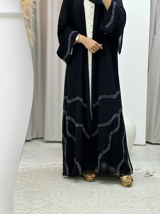 C 0118 Black Beaded Abaya