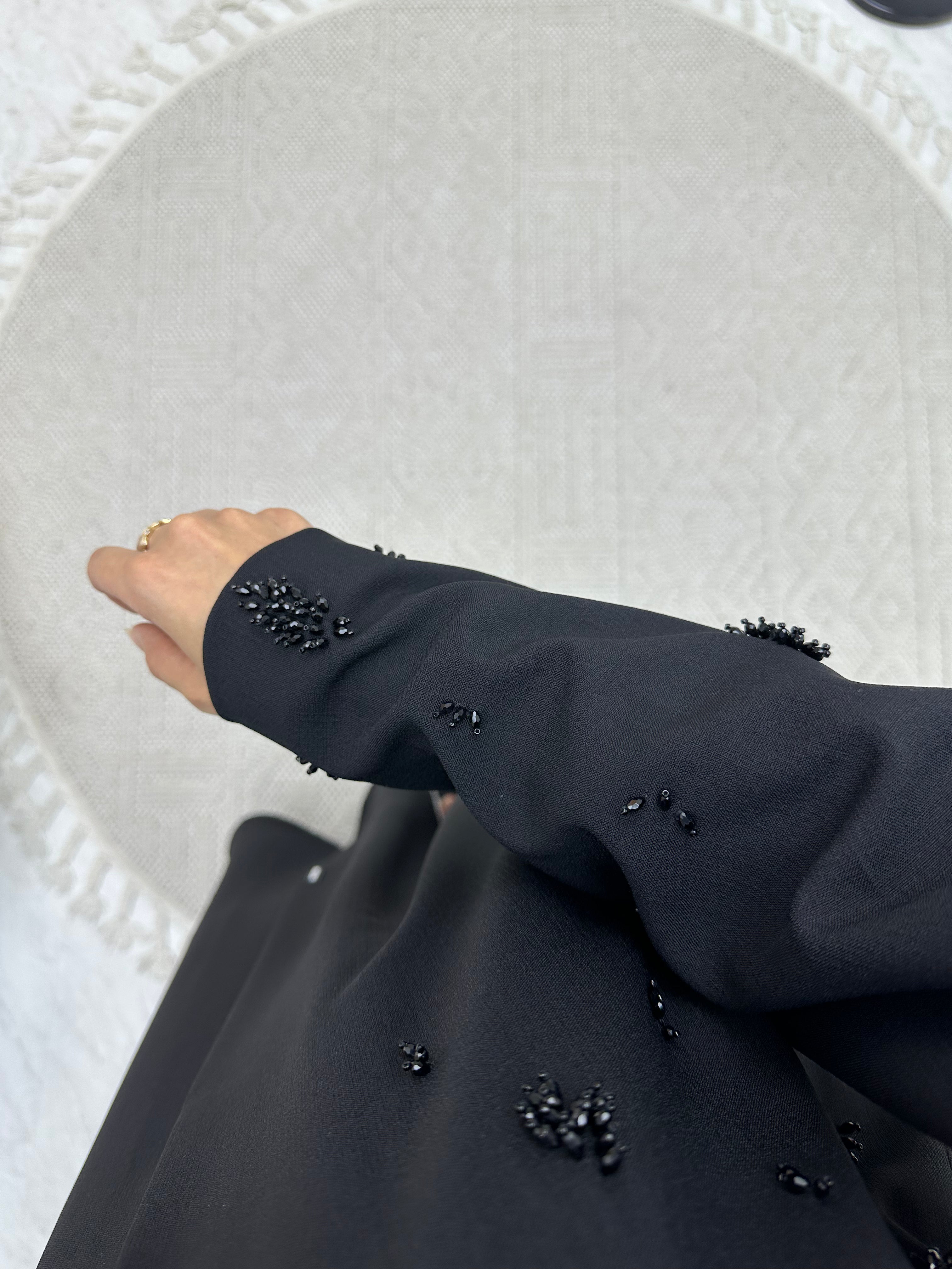 C RTW 0554 Black Work Abaya