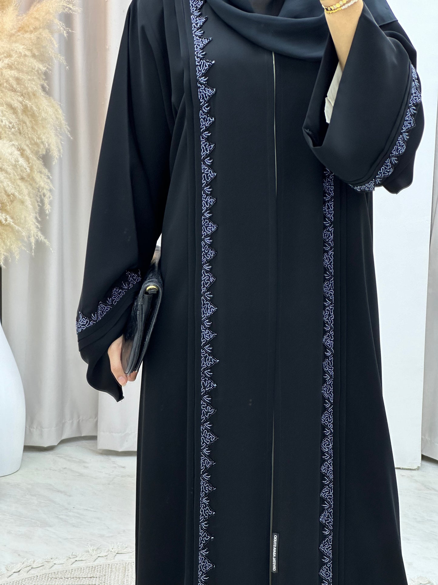 C 0121 Blue Black Abaya