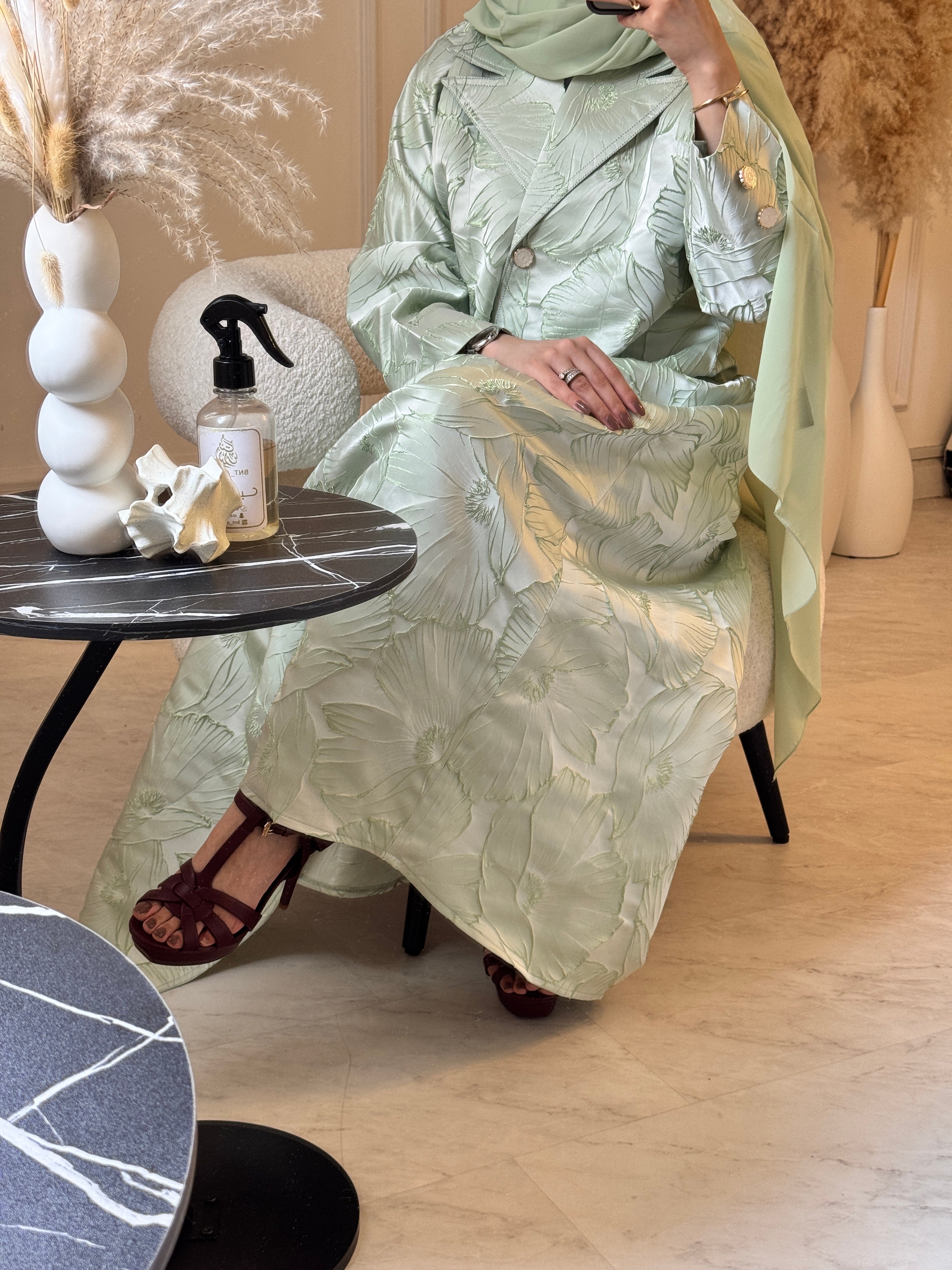 C 0622 Tea Green Abaya