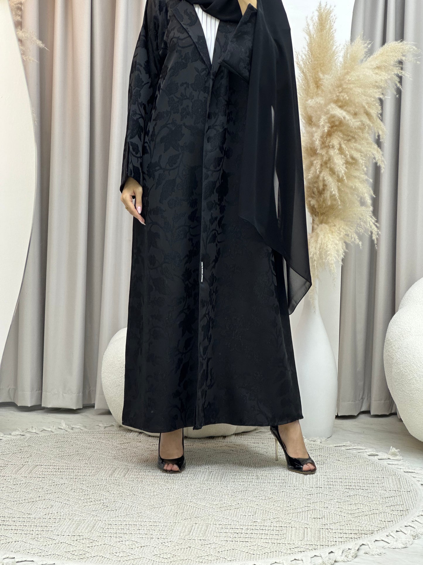 C Black Work Abaya Set 188