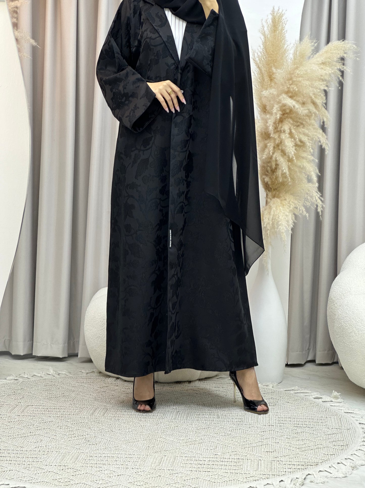 C Black Work Abaya Set 188