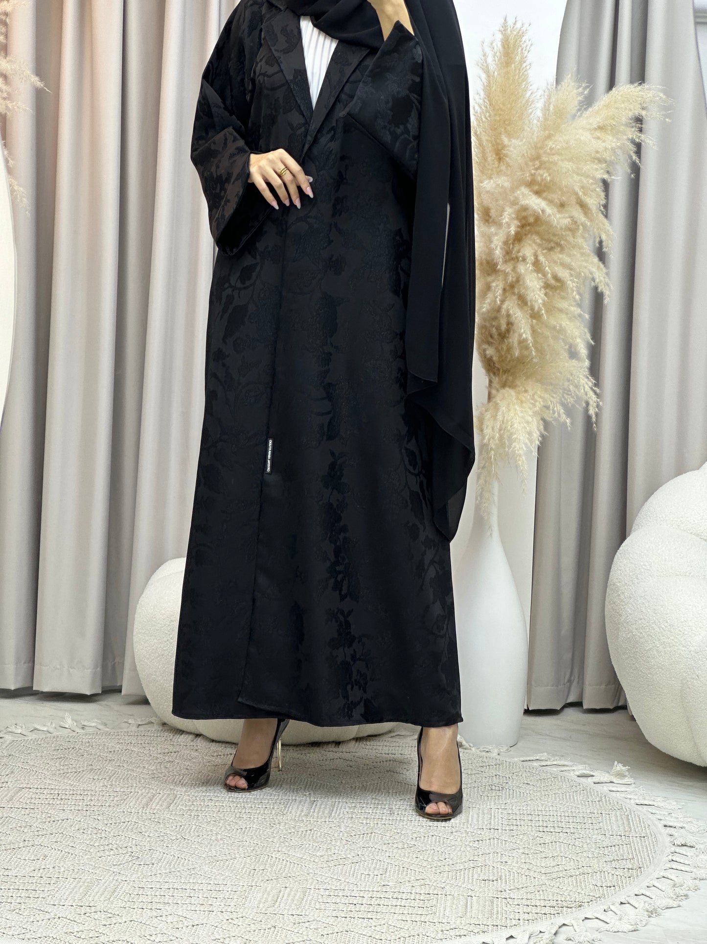 C Black Work Abaya Set 188