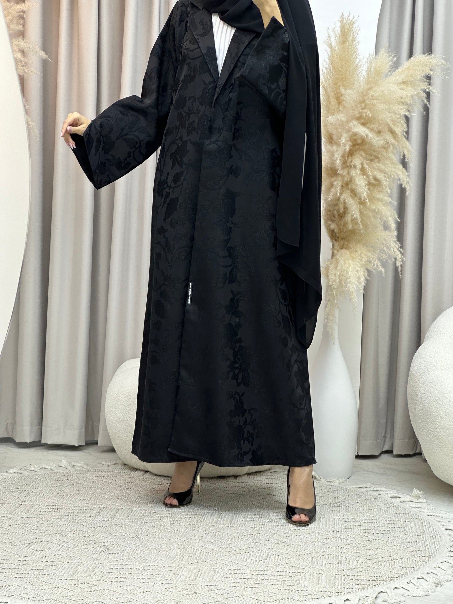 C Black Work Abaya Set 188