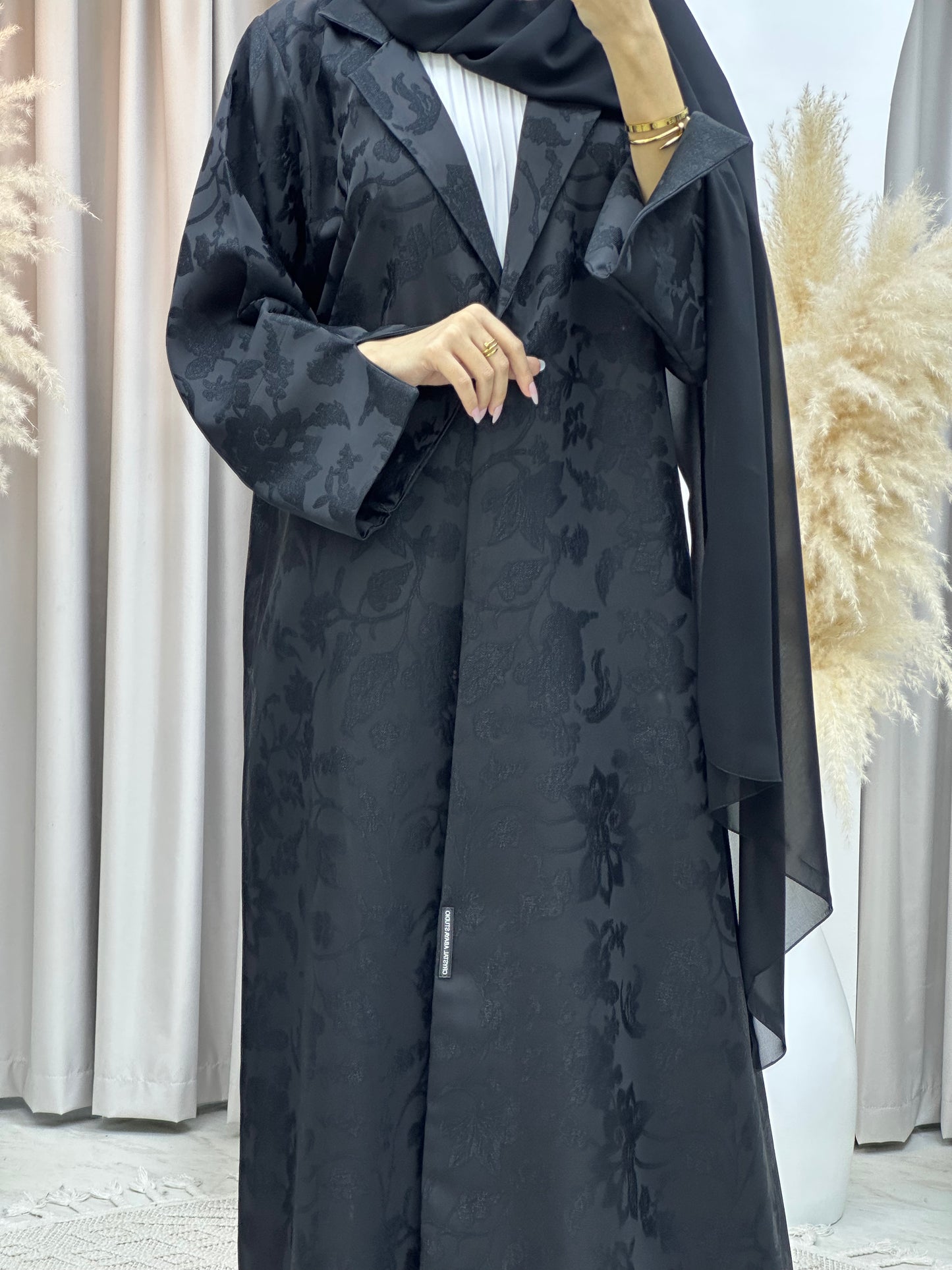 C Black Work Abaya Set 188